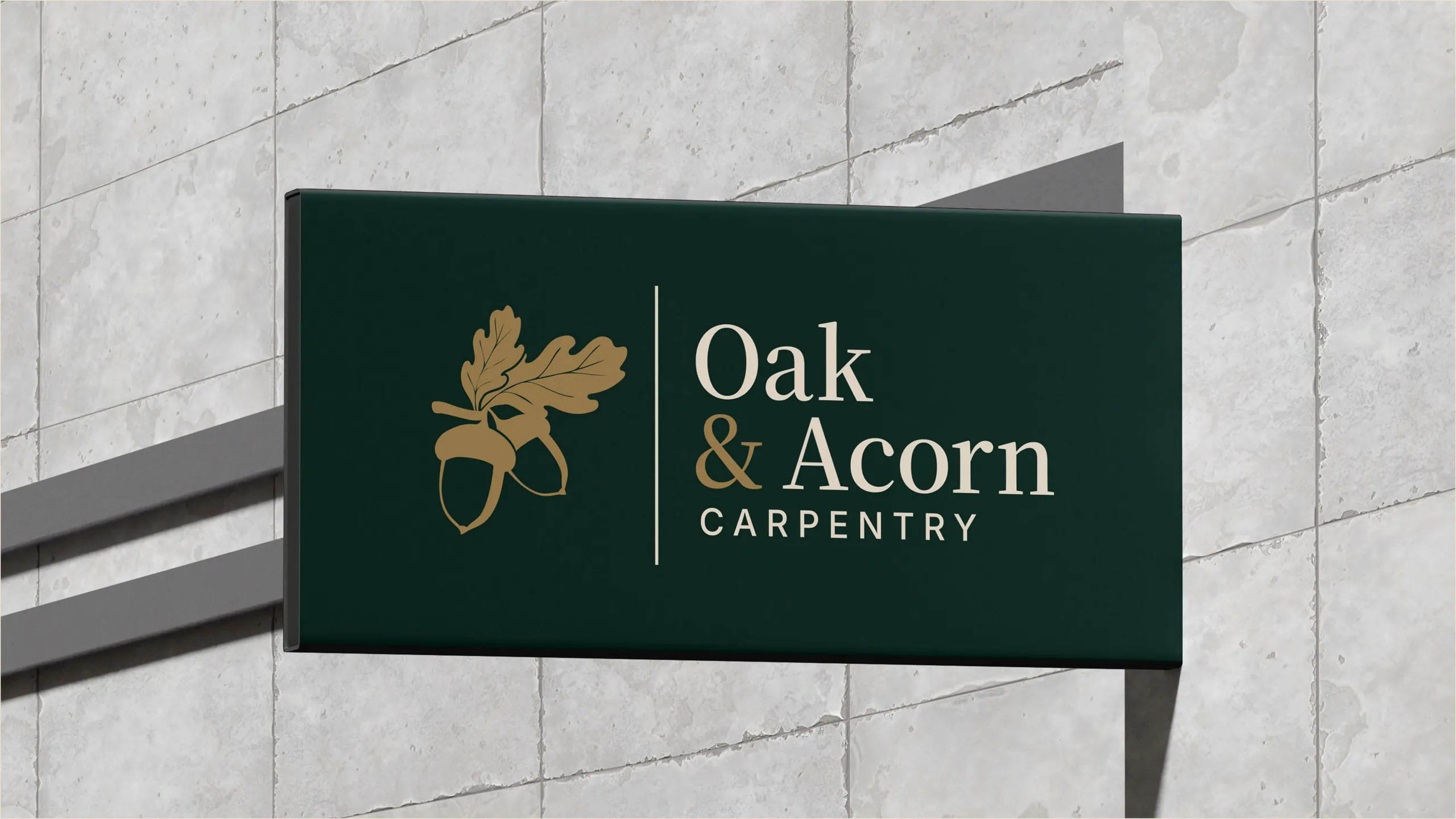 Oak and Acorn Carpentry brand identity